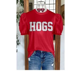 Red HOGS Graphic T-Shirt